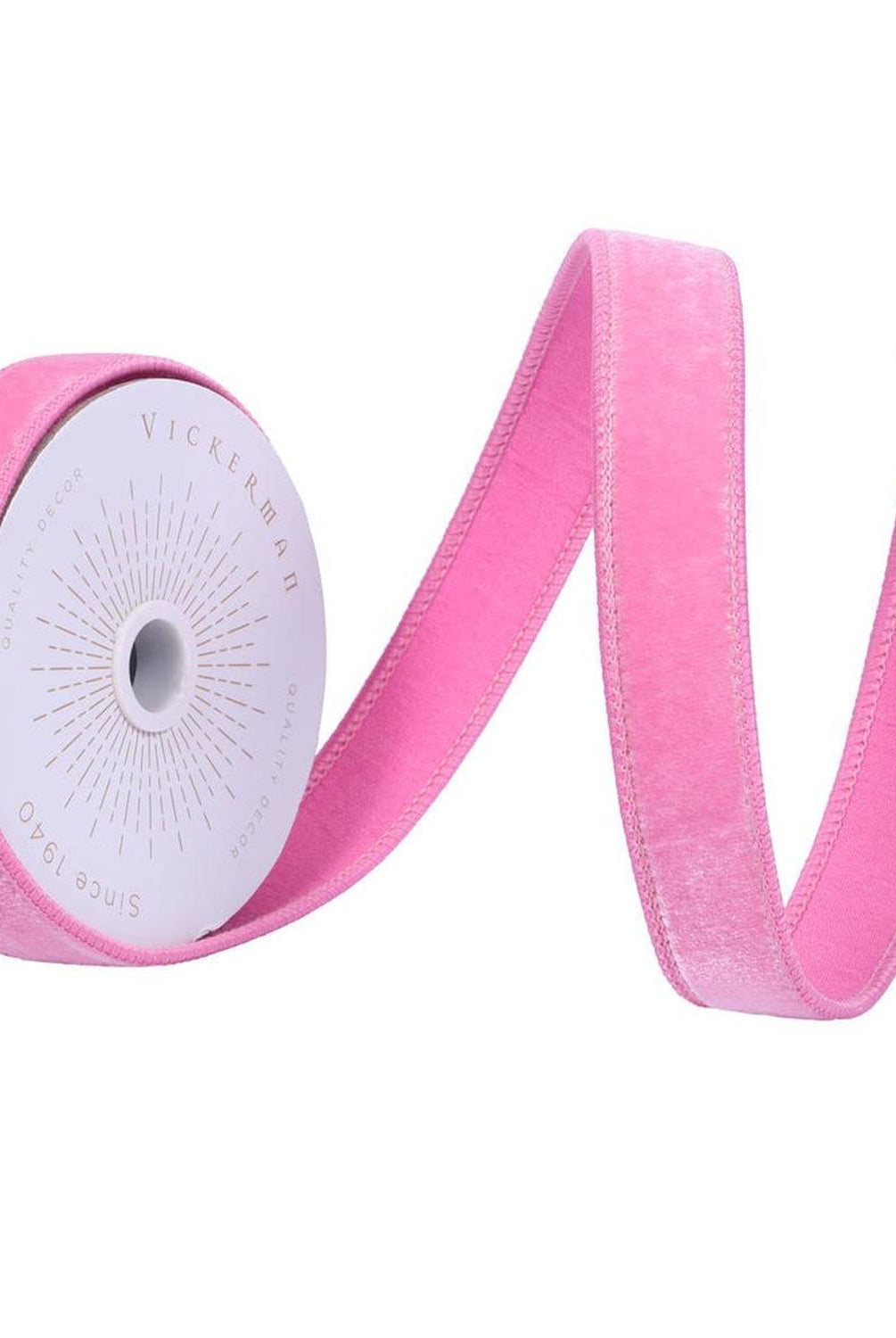 Shop For 1" Velvet Luster Wired Ribbon: Pink (10 Yards)