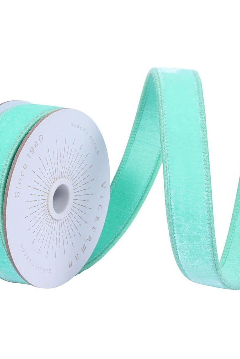 Shop For 1" Velvet Luster Wired Ribbon: Sea Foam (10 Yards)
