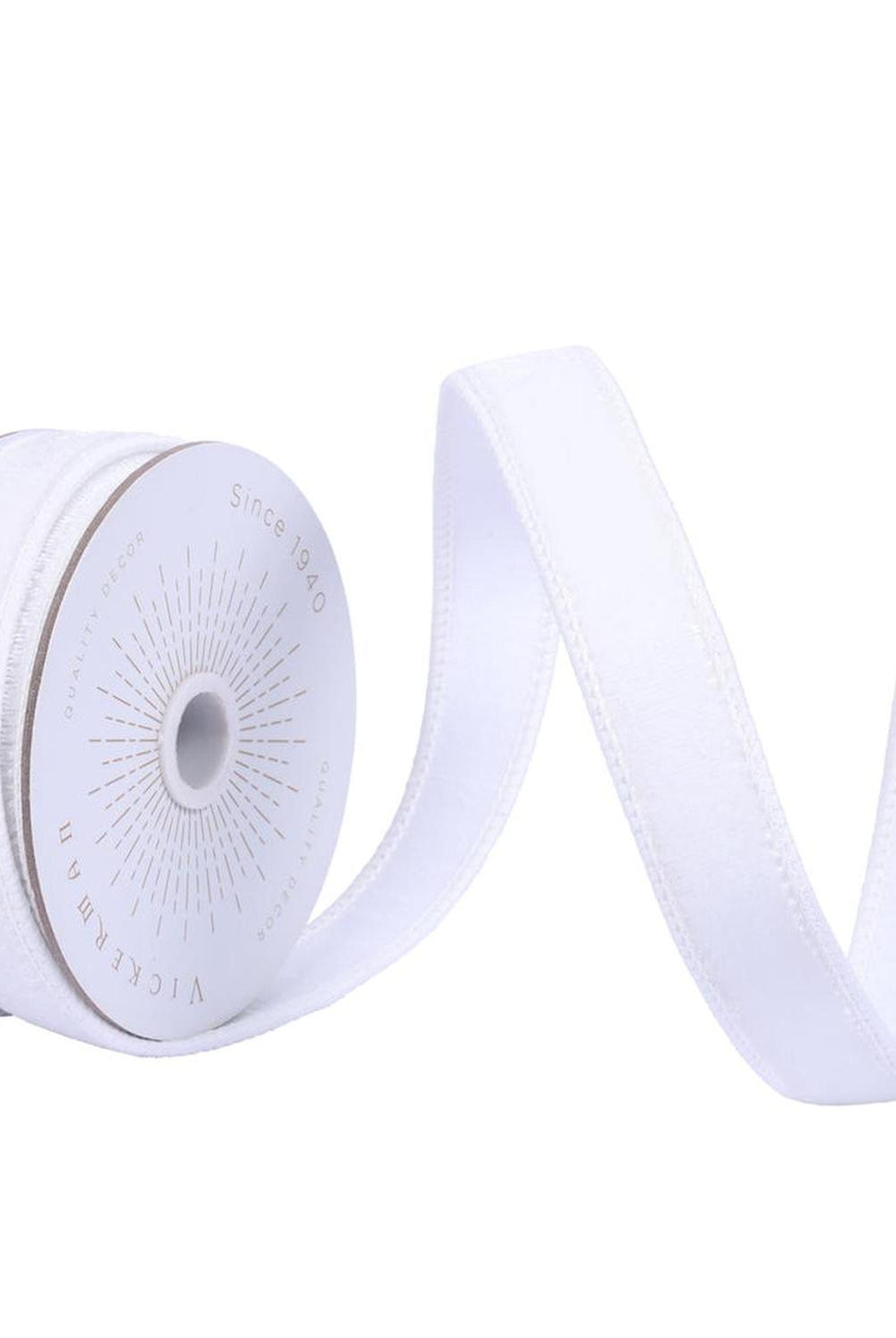 Shop For 1" Velvet Luster Wired Ribbon: White (10 Yards)