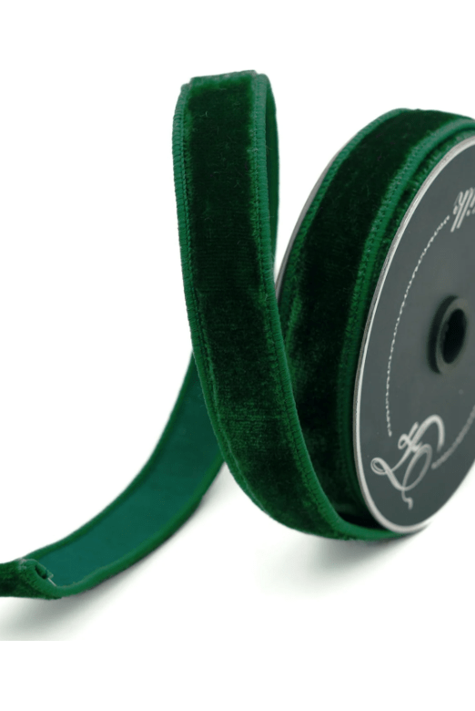 Shop For 1" Velvet Ribbon: Dark Pine (10 Yards)