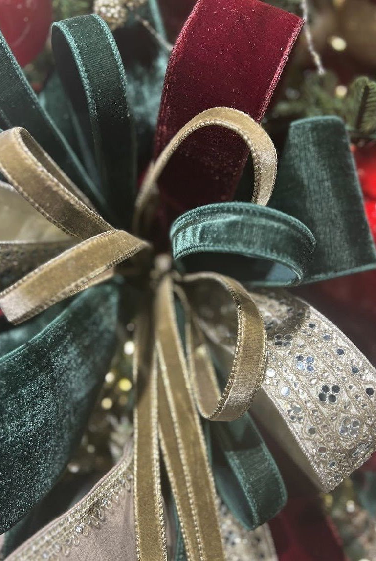 Shop For 1" Velvet Ribbon: Dark Pine (10 Yards)