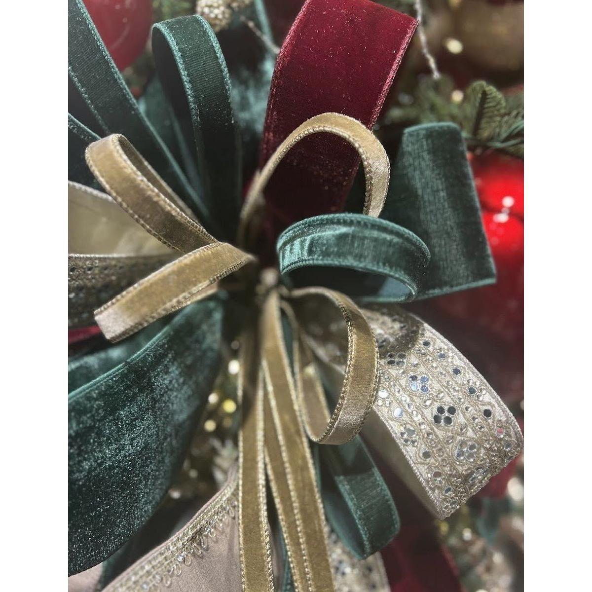 Shop For 1" Velvet Ribbon: Dark Pine (10 Yards)