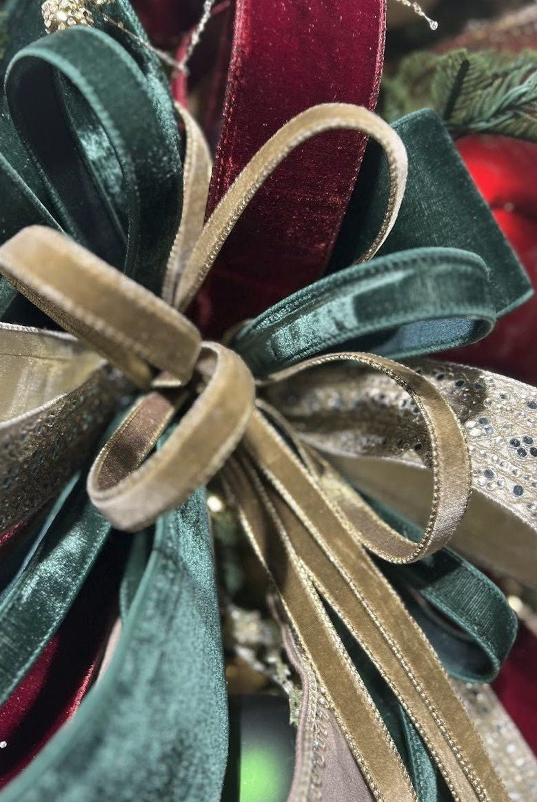 Shop For 1" Velvet Ribbon: Dark Pine (10 Yards)