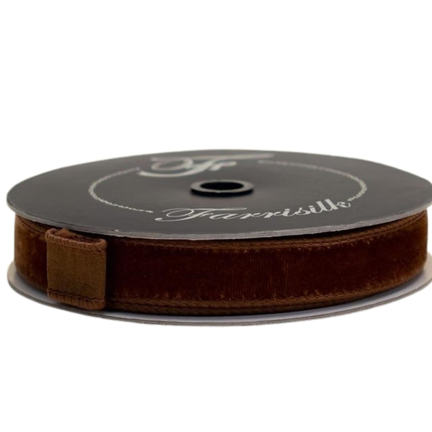 1" Velvet Ribbon: Pecan (10 Yards)