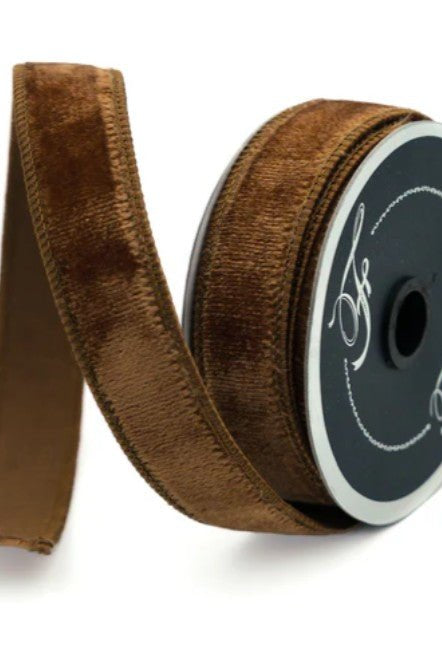 Shop For 1" Velvet Ribbon: Pecan (10 Yards)