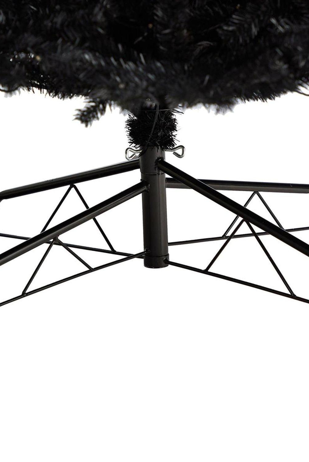 10’ Black Artificial Christmas Tree with 950 Clear LED Lights and 3056 Tips