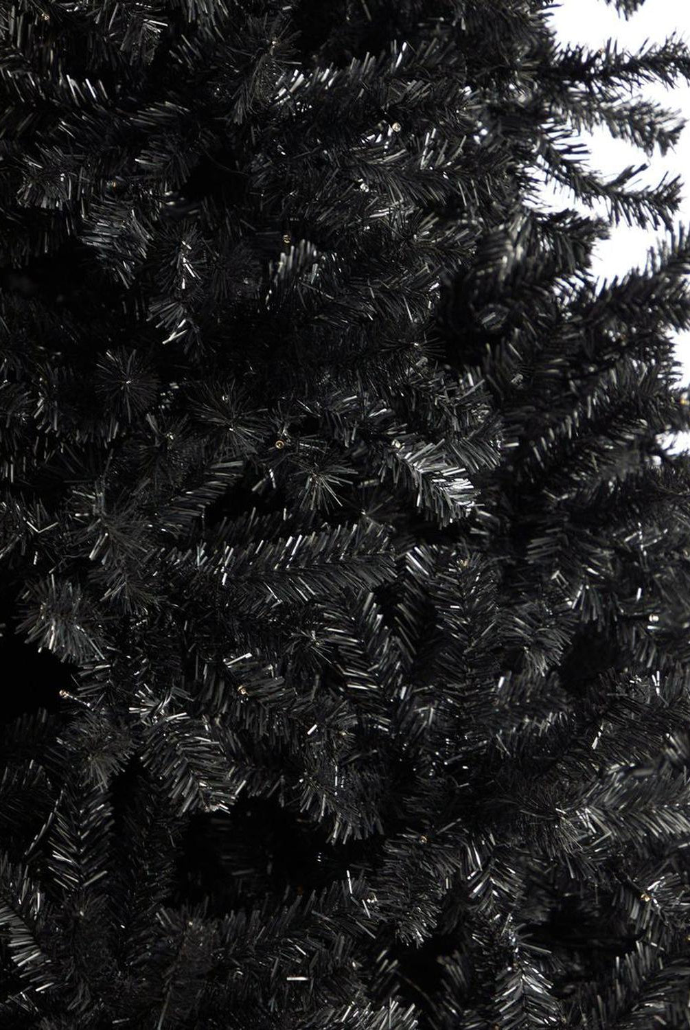 10’ Black Artificial Christmas Tree with 950 Clear LED Lights and 3056 Tips