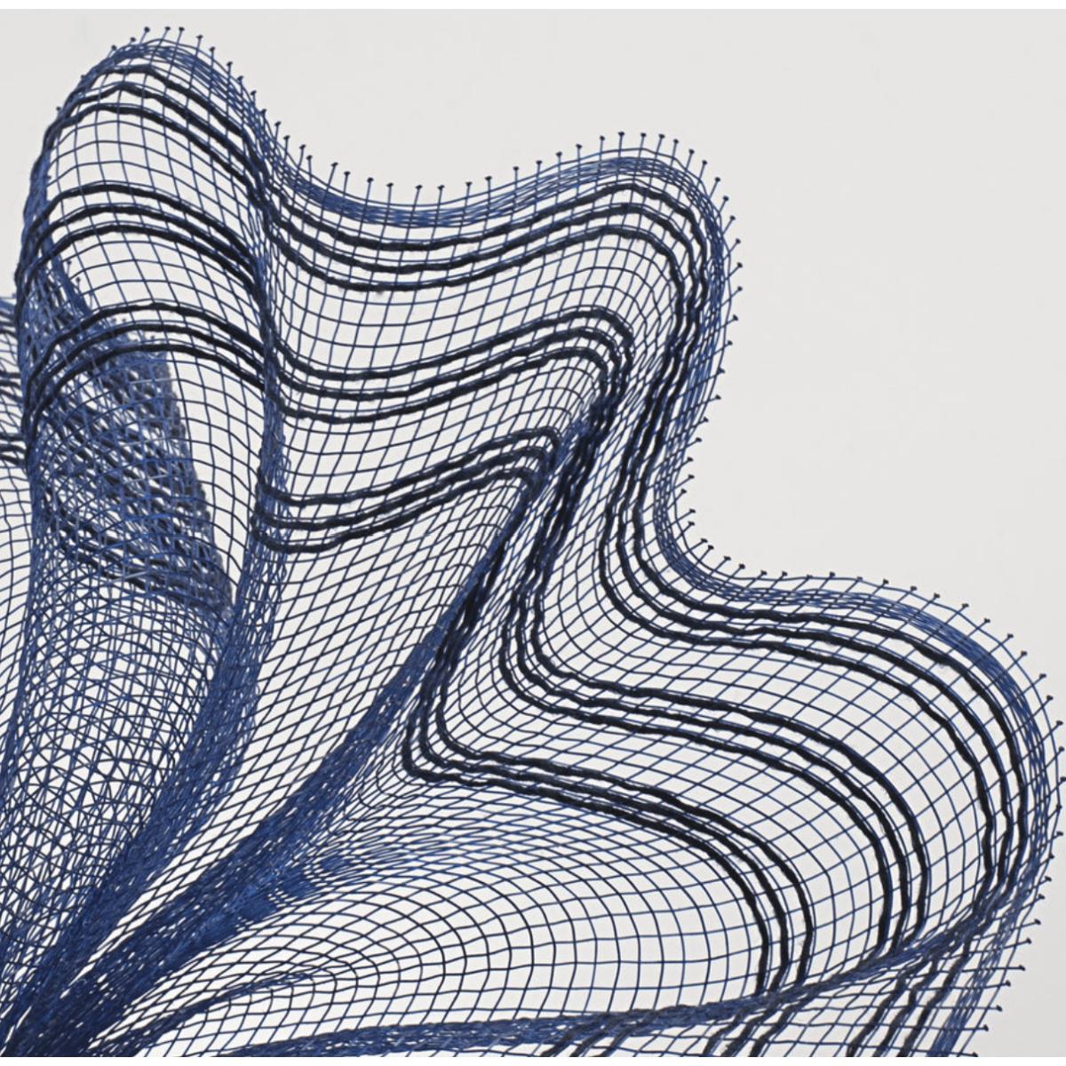 Shop For 10" Border Stripe Mesh Ribbon: Navy Blue (10 Yards)