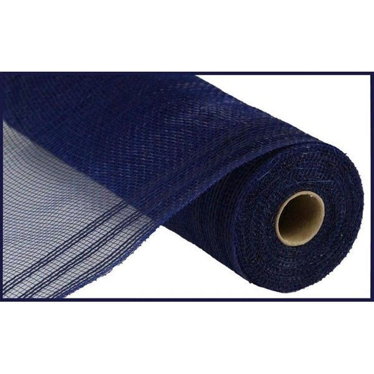 Shop For 10" Border Stripe Mesh Ribbon: Navy Blue (10 Yards)