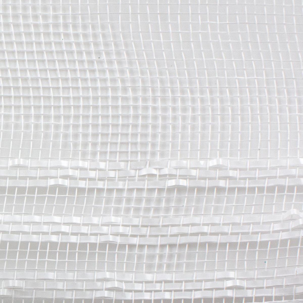 Shop For 10" Border Stripe Metallic Mesh Ribbon: White (10 Yards) at Michelle's aDOORable Creations