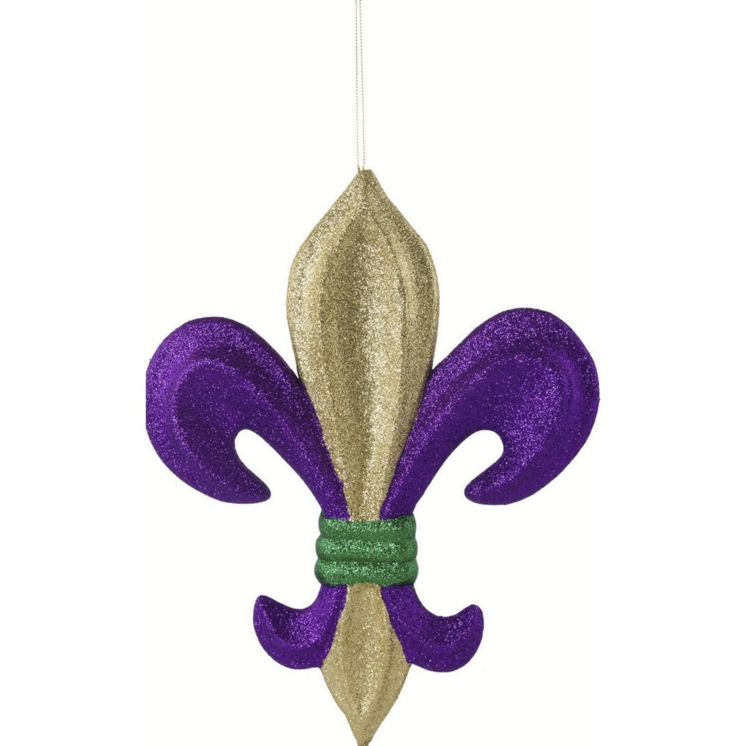 Shop For 10" Fleur De Lis Mardi Gras Ornament