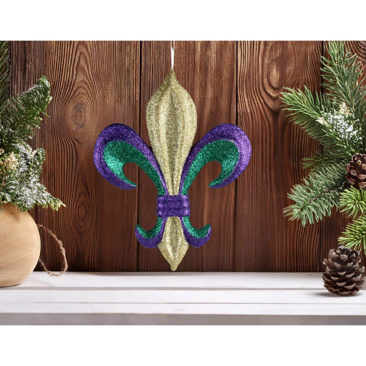 Shop For 10" Fleur De Lis Mardi Gras Ornament