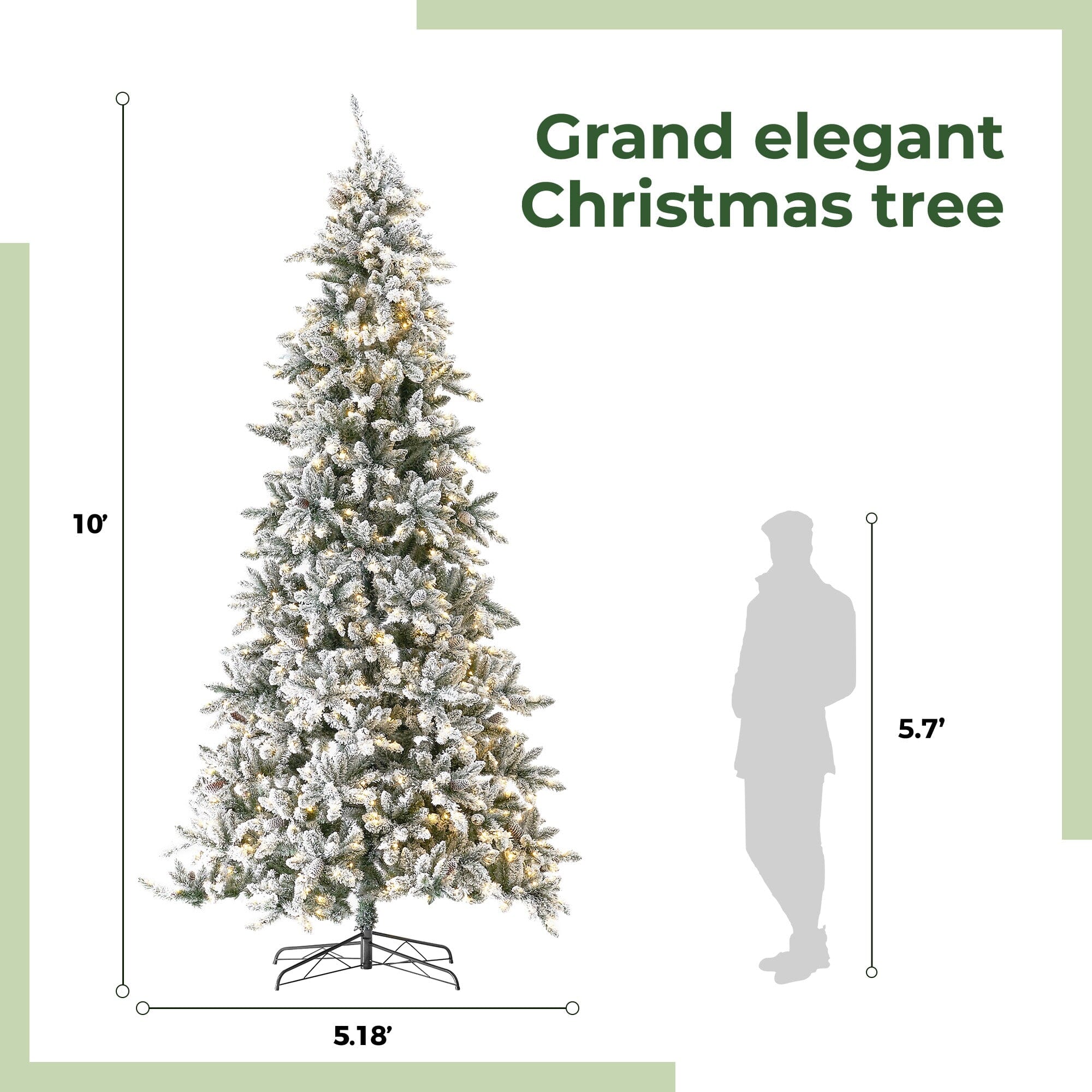 Shop For 10’ Flocked Livingston Fir Christmas Tree