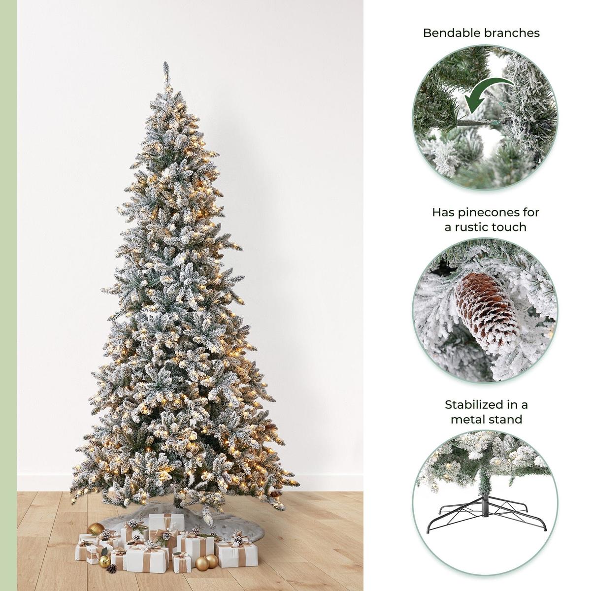 Shop For 10’ Flocked Livingston Fir Christmas Tree