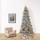 Shop For 10’ Flocked Livingston Fir Christmas Tree