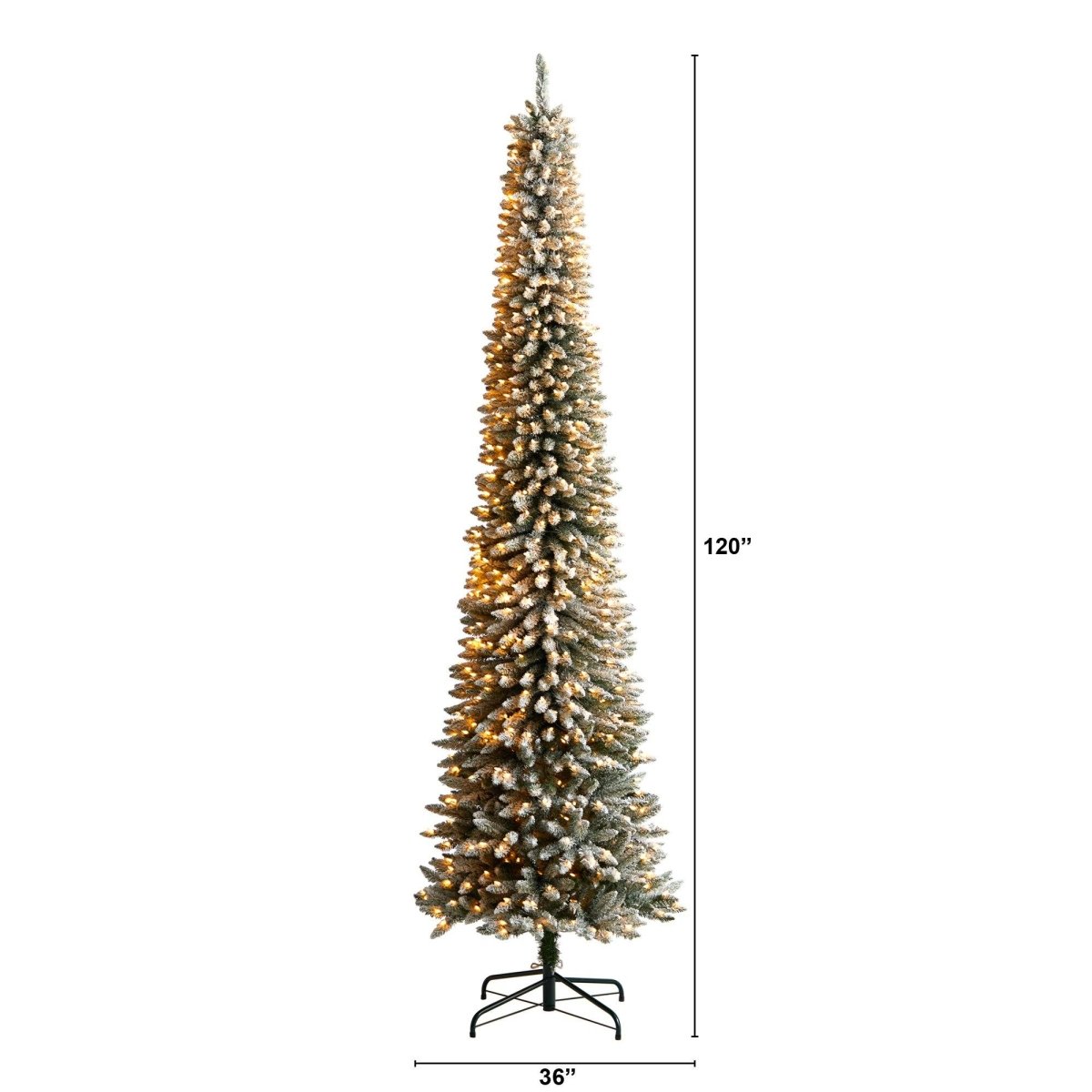 Shop For 10’ Flocked Pencil Artificial Christmas Tree
