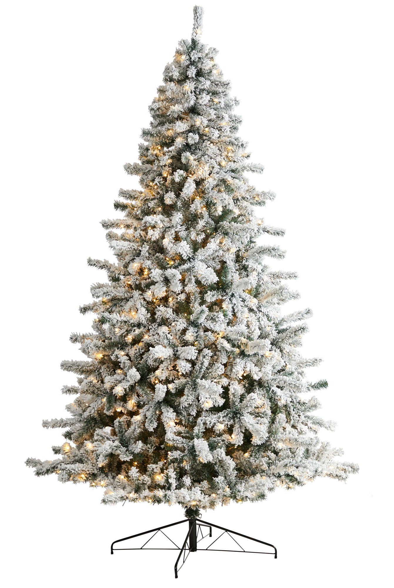 Shop For 10' Flocked Rock Springs Spruce Christmas Tree