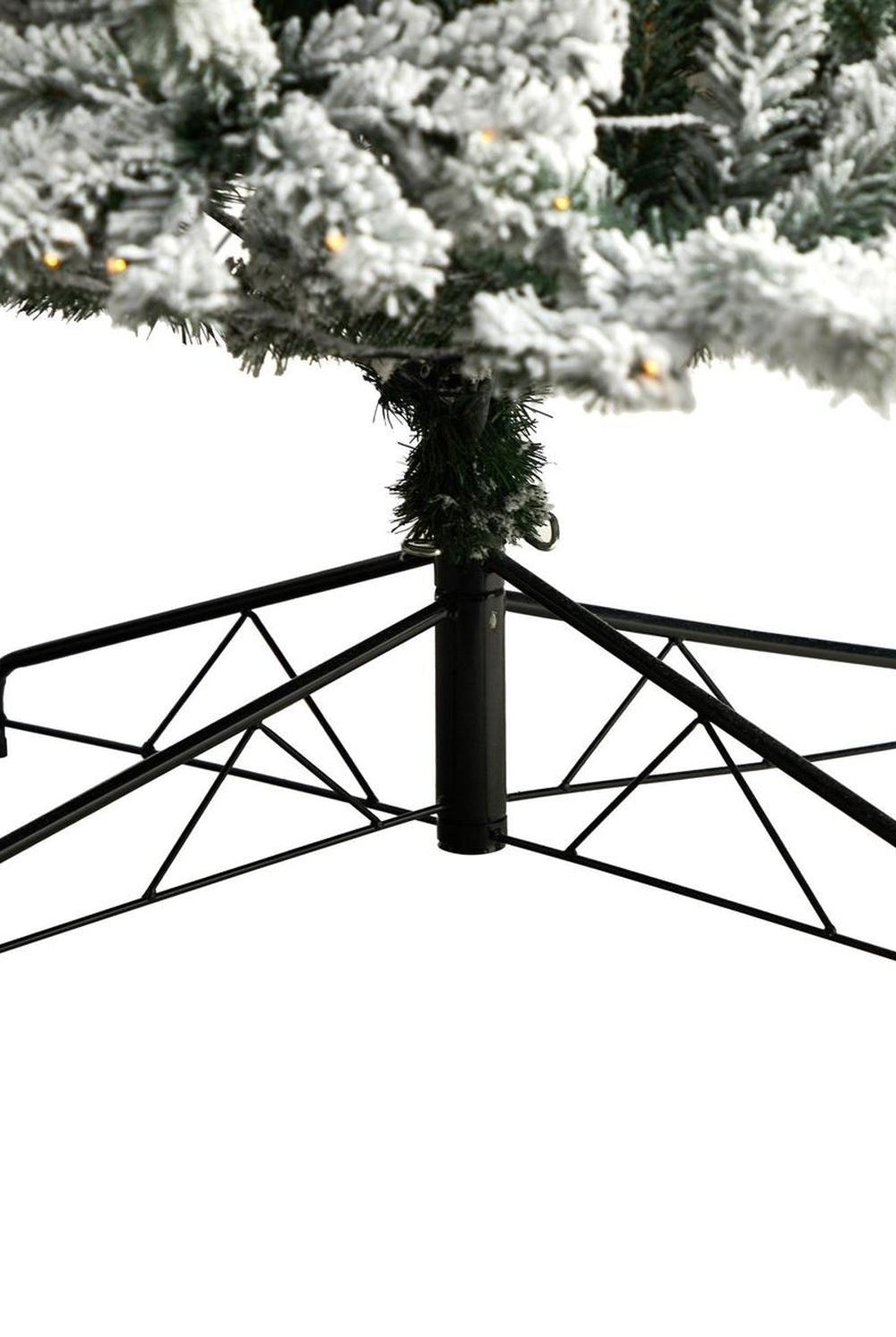 10' Flocked Rock Springs Spruce Christmas Tree with 800 LED Lights and 1880 Bendable Branches