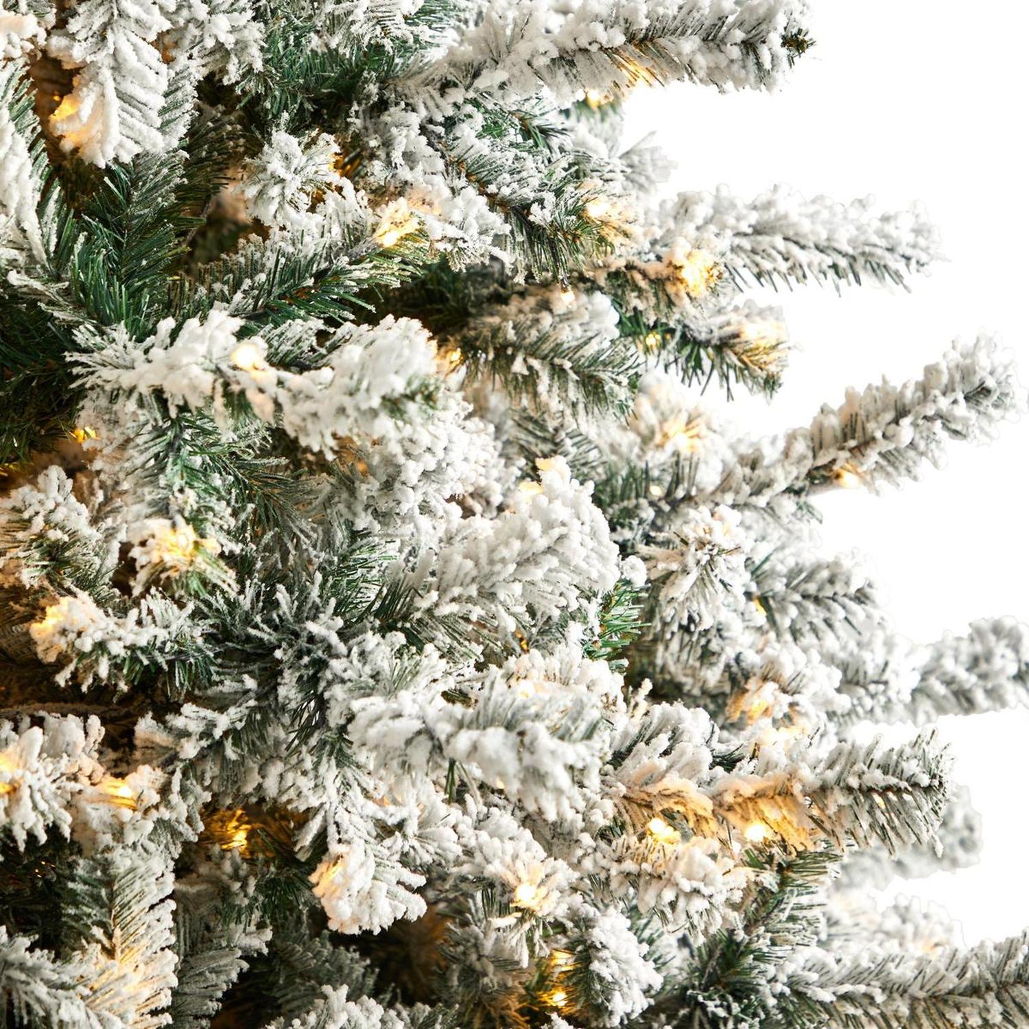 Shop For 10' Flocked Rock Springs Spruce Christmas Tree