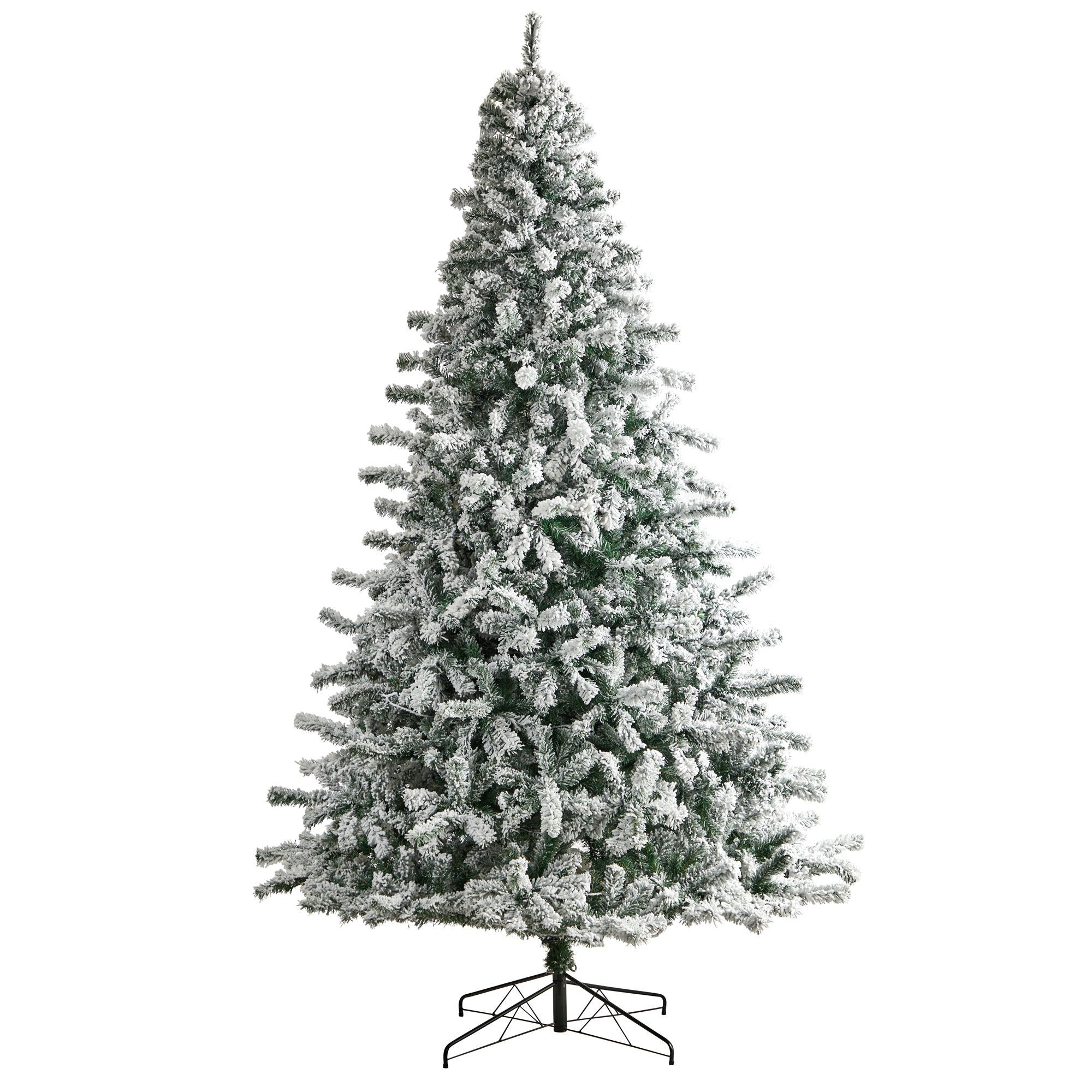 Shop For 10' Flocked Rock Springs Spruce Christmas Tree