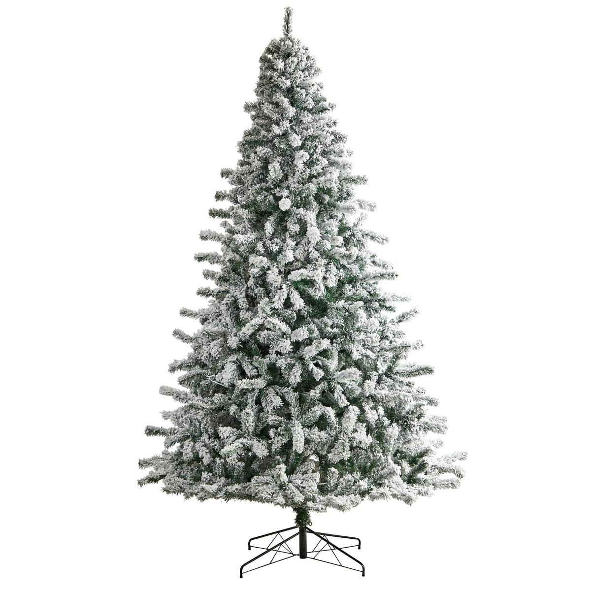 Shop For 10' Flocked Rock Springs Spruce Christmas Tree