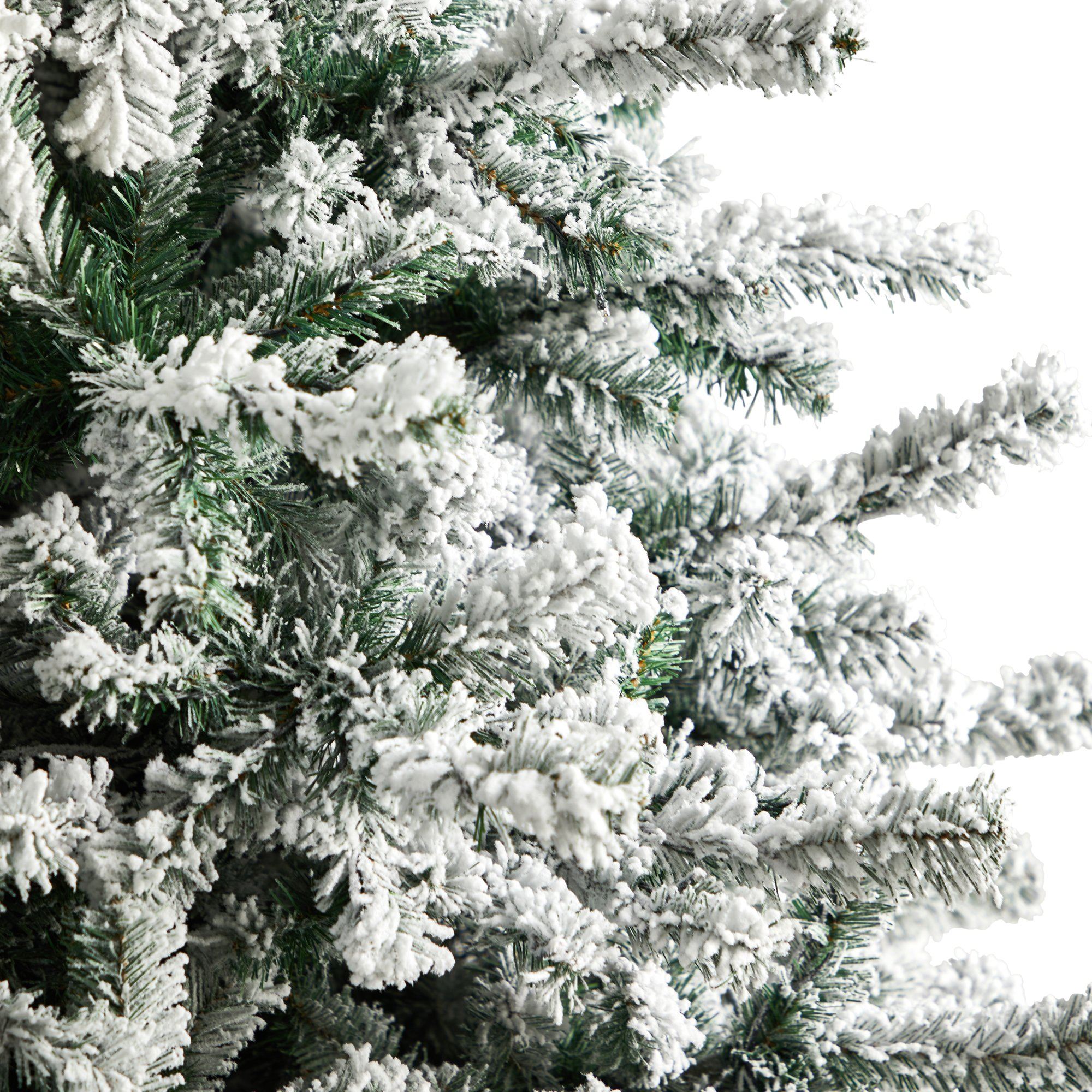 Shop For 10' Flocked Rock Springs Spruce Christmas Tree