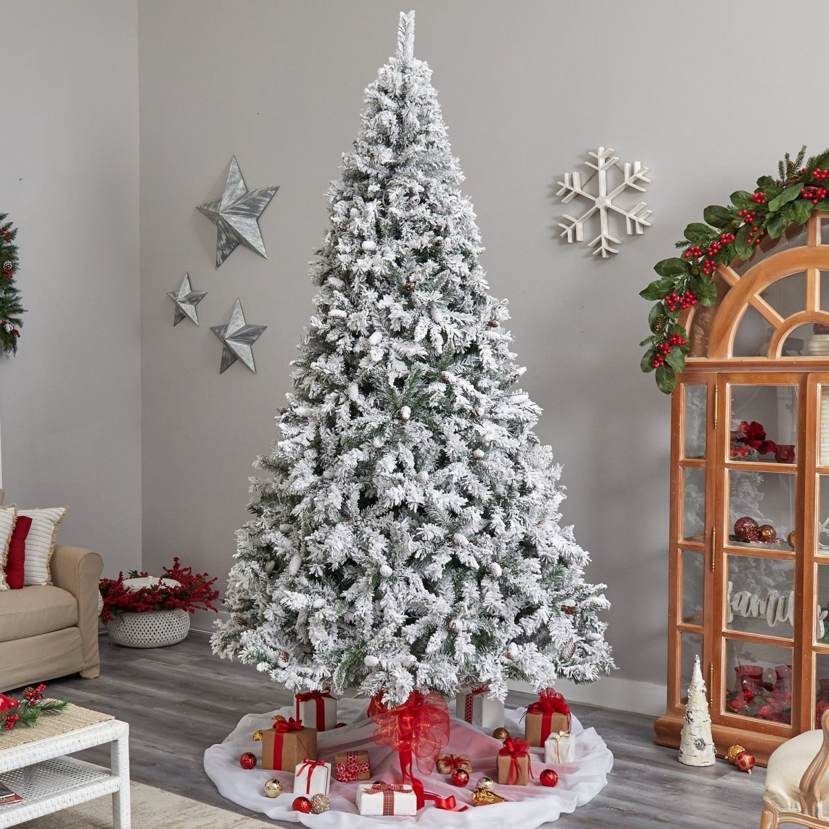 Shop For 10' Flocked West Virginia Fir Artificial Christmas Tree