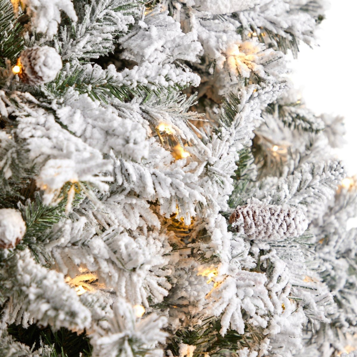 Shop For 10' Flocked White River Mountain Pine Christmas Tree