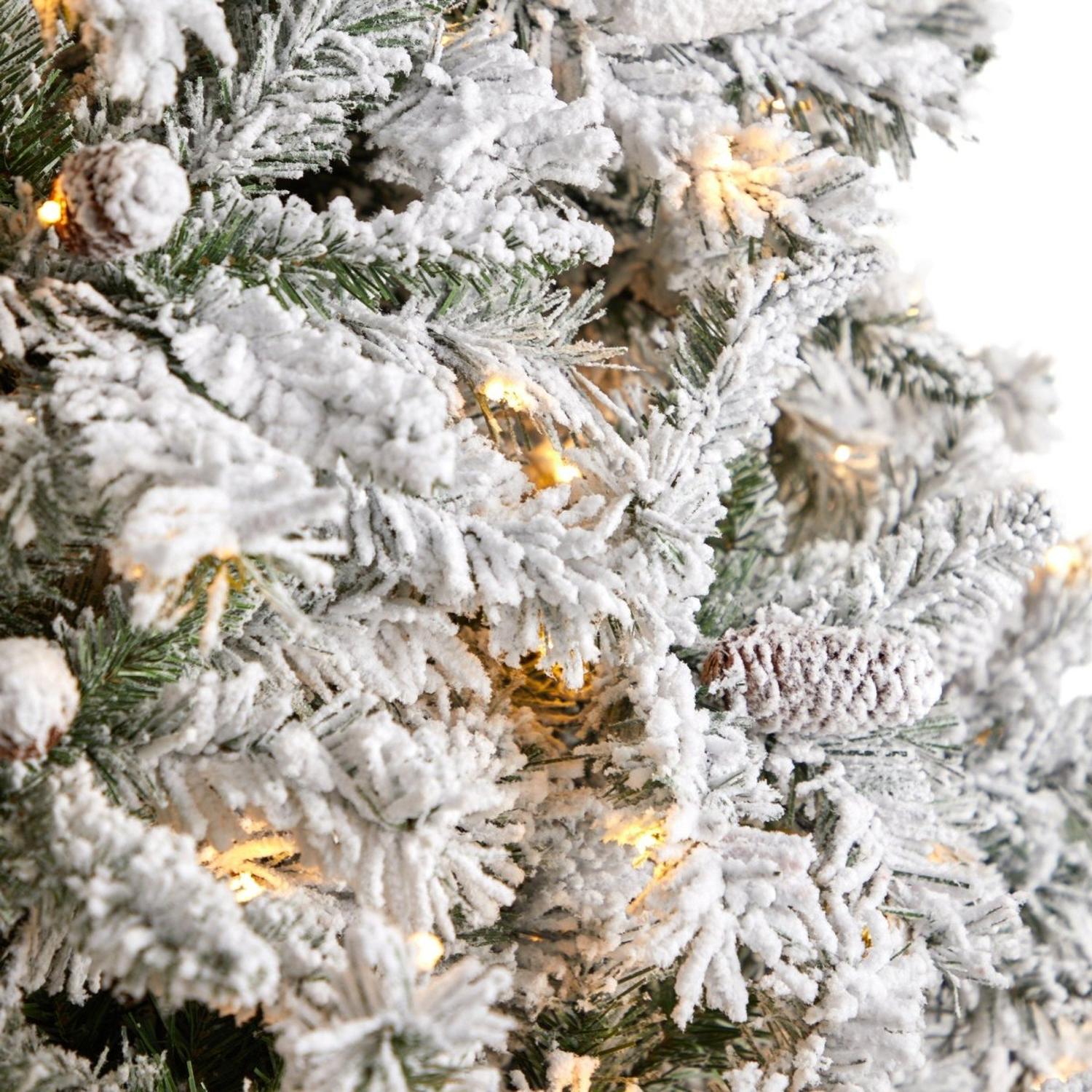 Shop For 10' Flocked White River Mountain Pine Christmas Tree