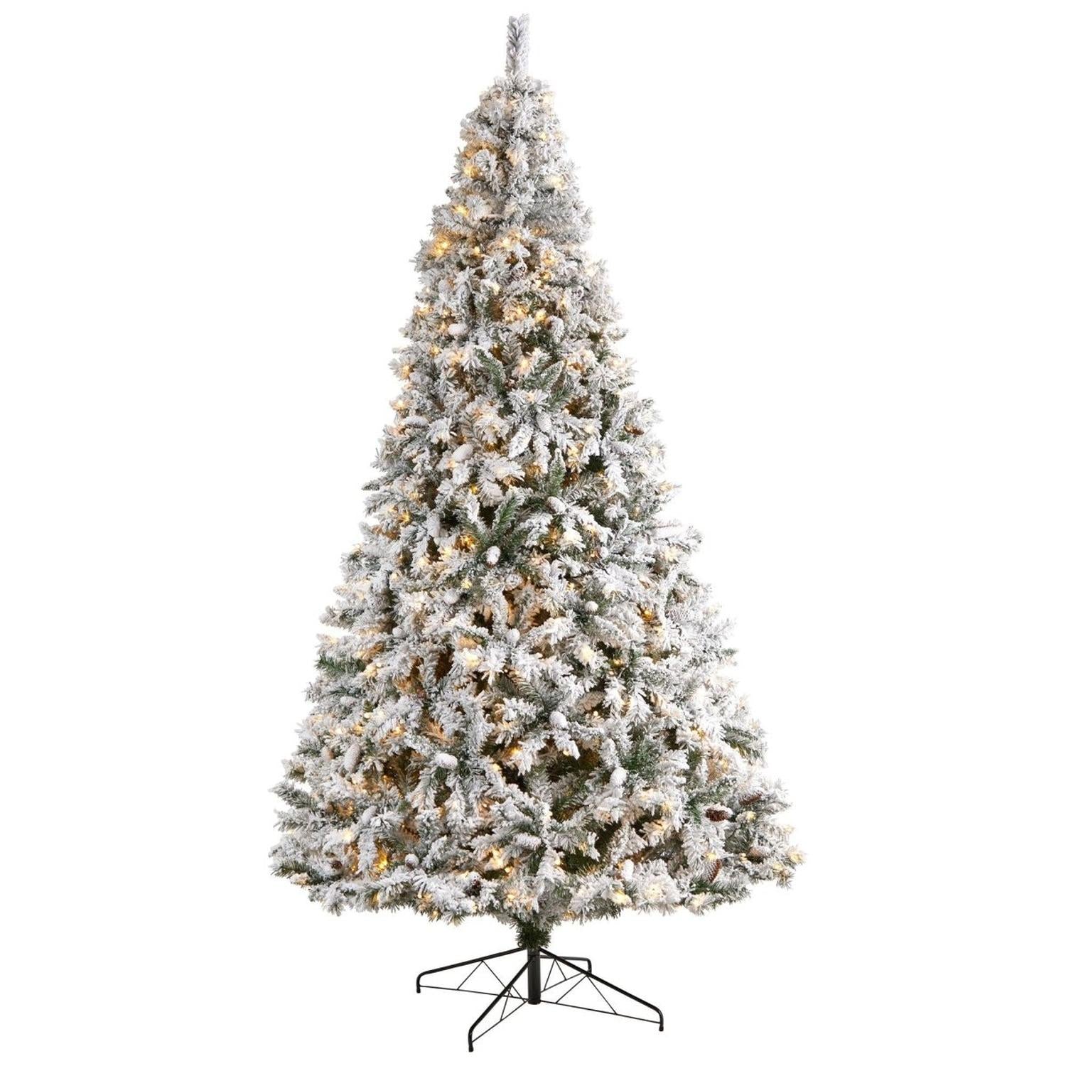 Shop For 10' Flocked White River Mountain Pine Christmas Tree