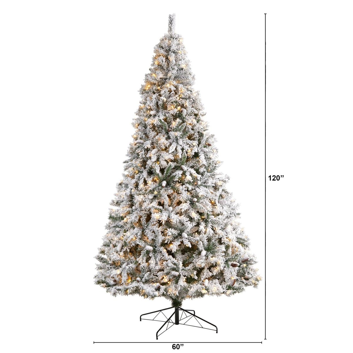 Shop For 10' Flocked White River Mountain Pine Christmas Tree