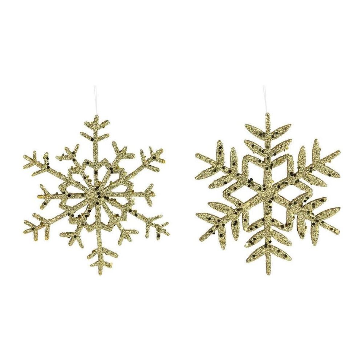 Shop For 10" Glitter Snowflake Ornament: Gold (Asst 2)