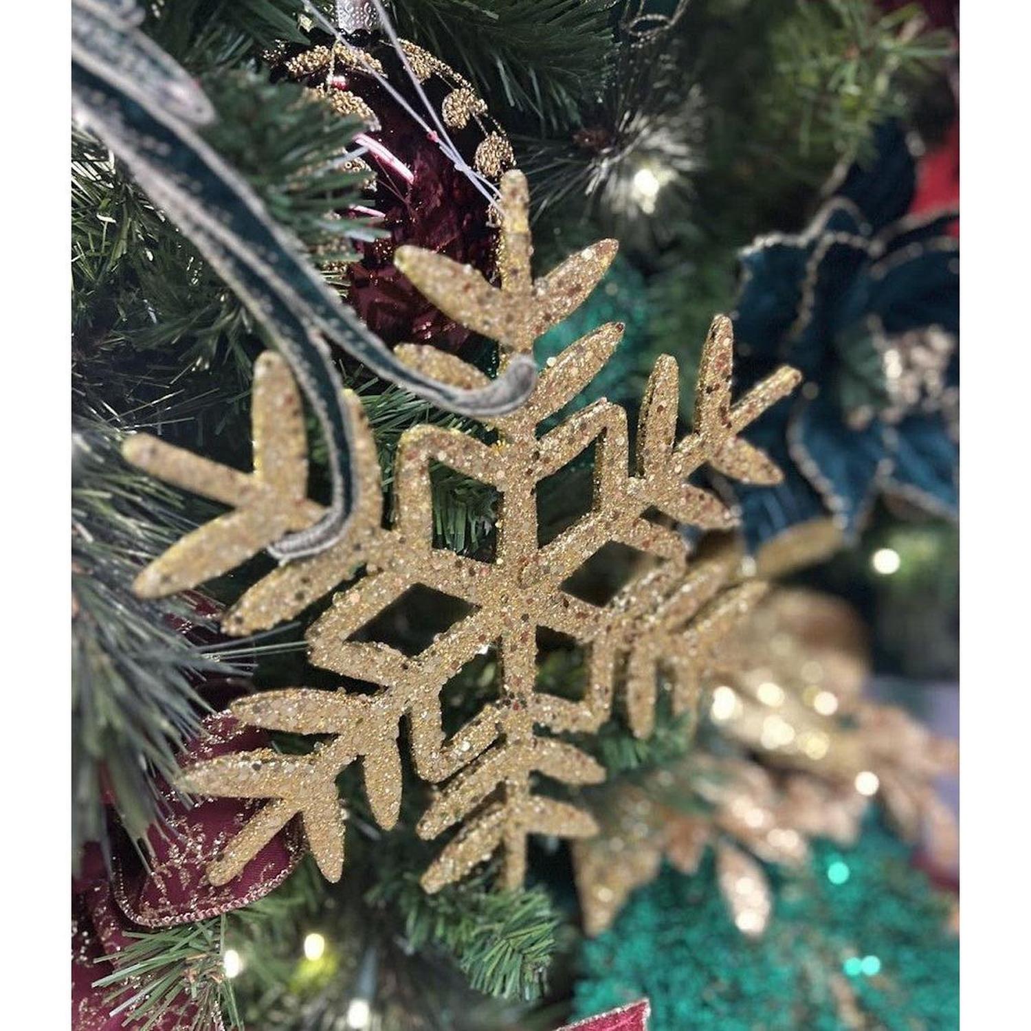 Shop For 10" Glitter Snowflake Ornament: Gold (Asst 2)