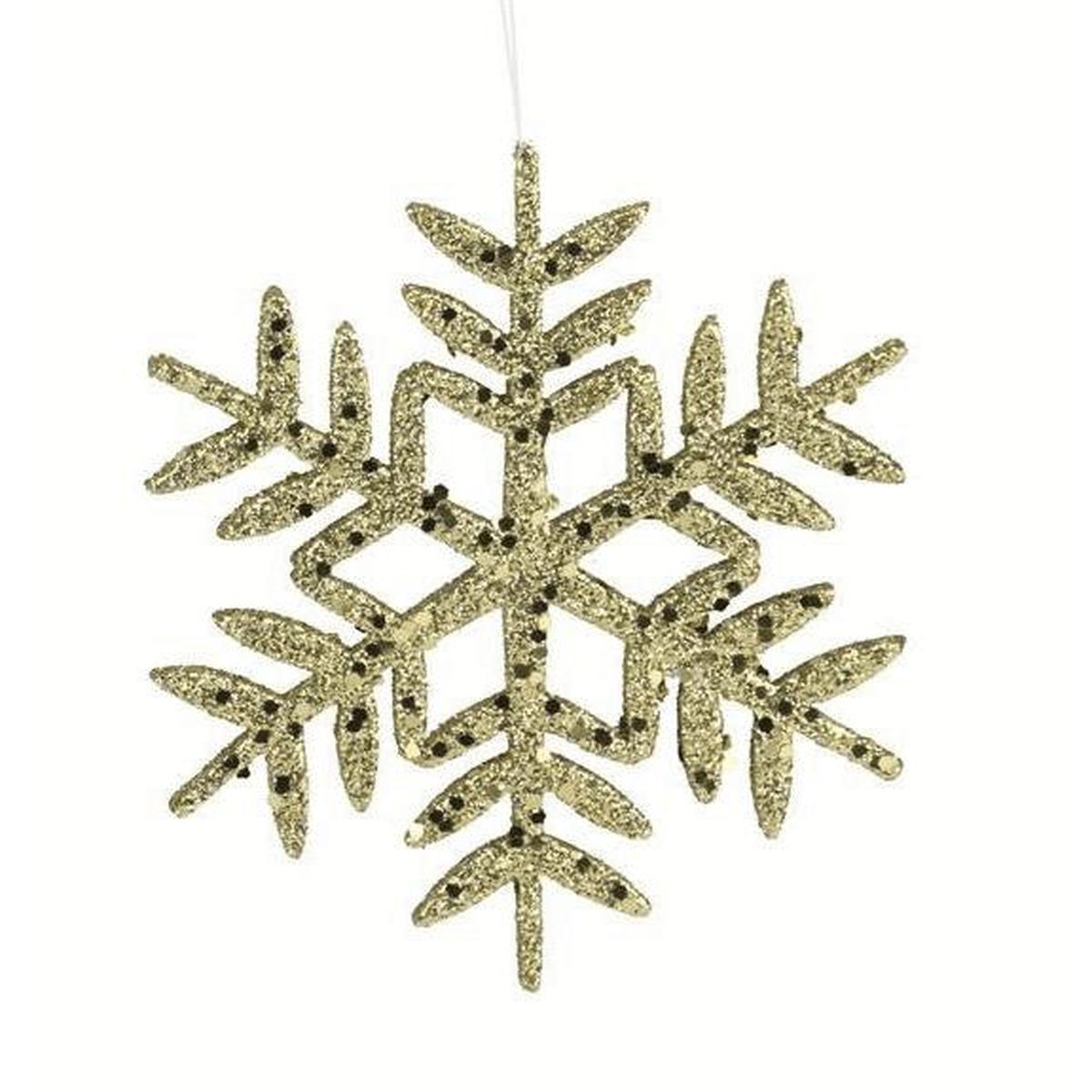 Shop For 10" Glitter Snowflake Ornament: Gold (Asst 2)