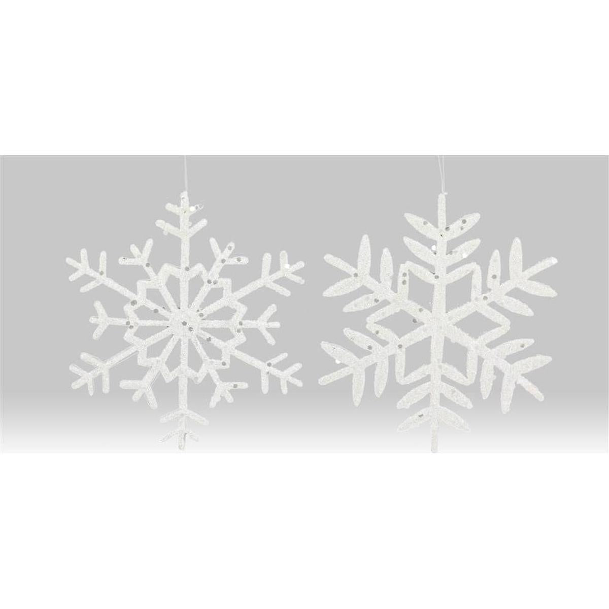 Shop For 10" Glitter Snowflake Ornament: White (Asst 2)