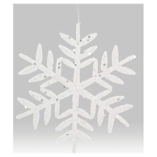 Shop For 10" Glitter Snowflake Ornament: White (Asst 2)