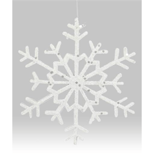 Shop For 10" Glitter Snowflake Ornament: White (Asst 2)