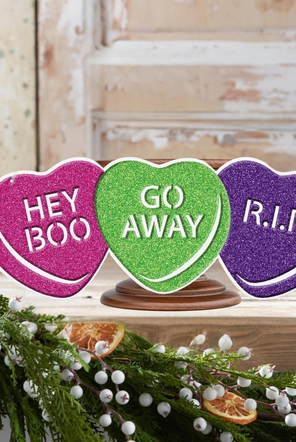 10" Halloween Conversation Heart Sign