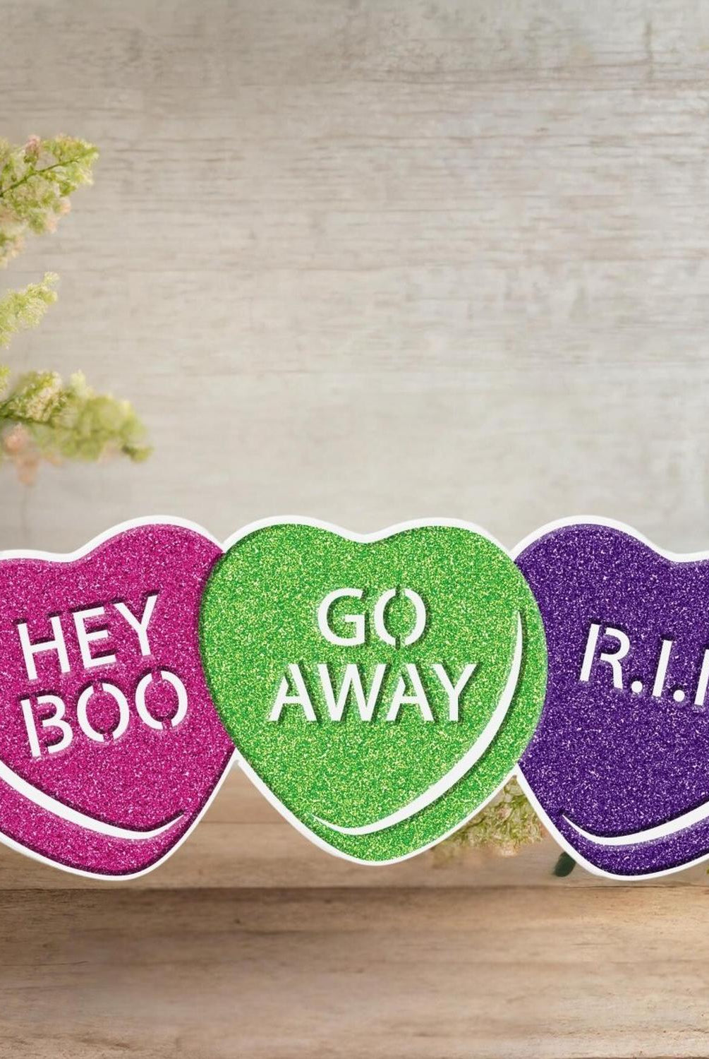 10" Halloween Conversation Heart Sign