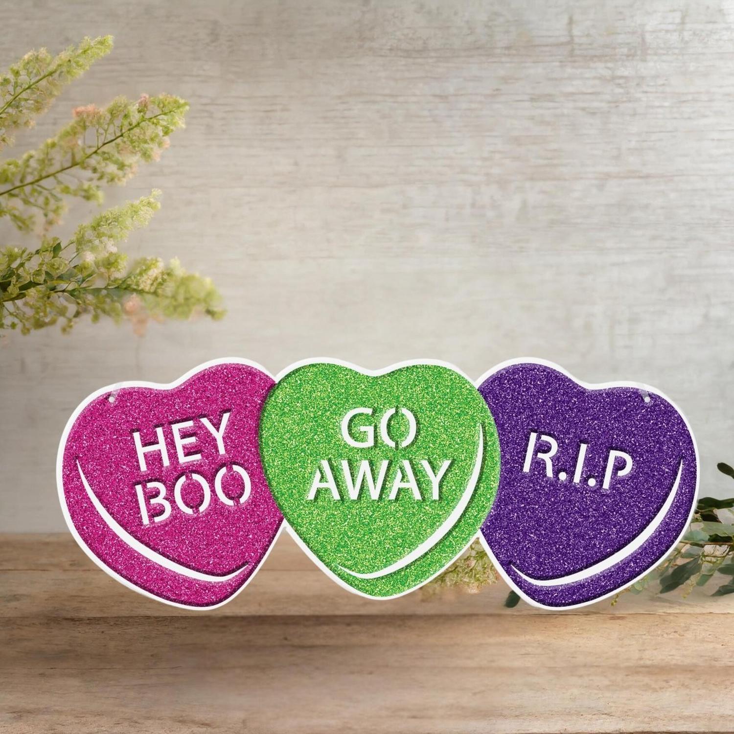 Shop For 10" Halloween Conversation Heart Sign