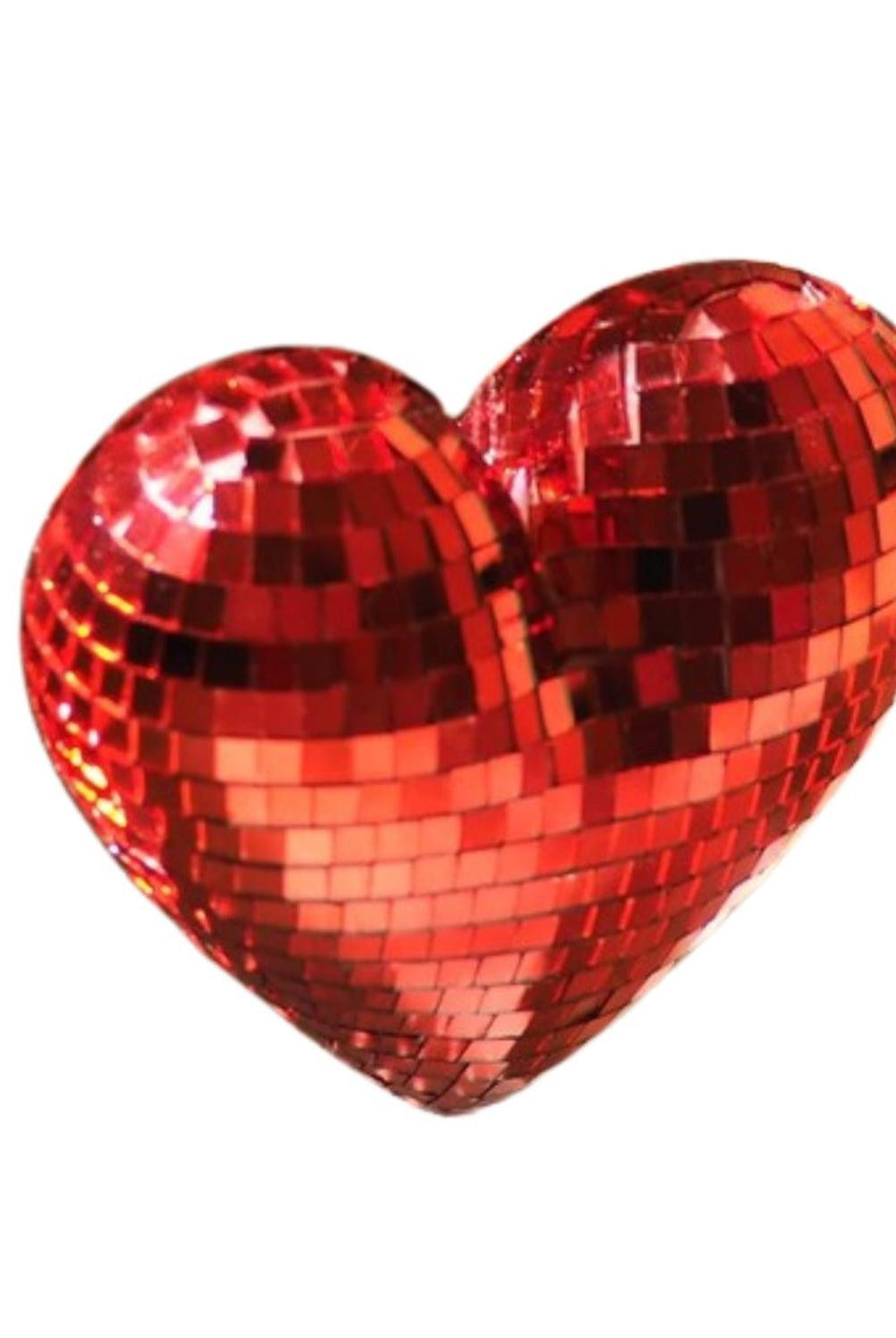 Shop For 10" Mirror Disco Heart: Red