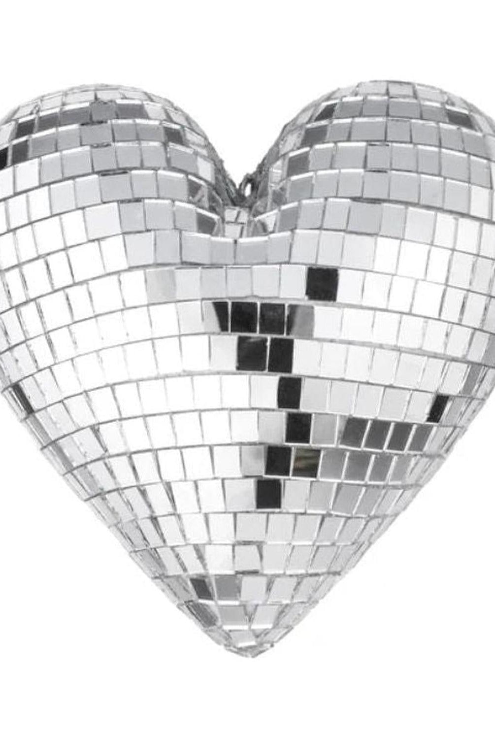 Shop For 10" Mirror Disco Heart: Silver