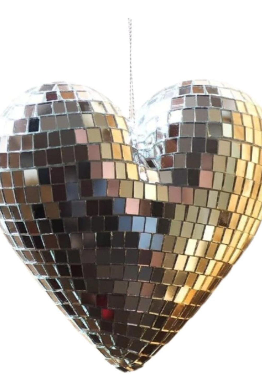 Shop For 10" Mirror Disco Heart: Silver