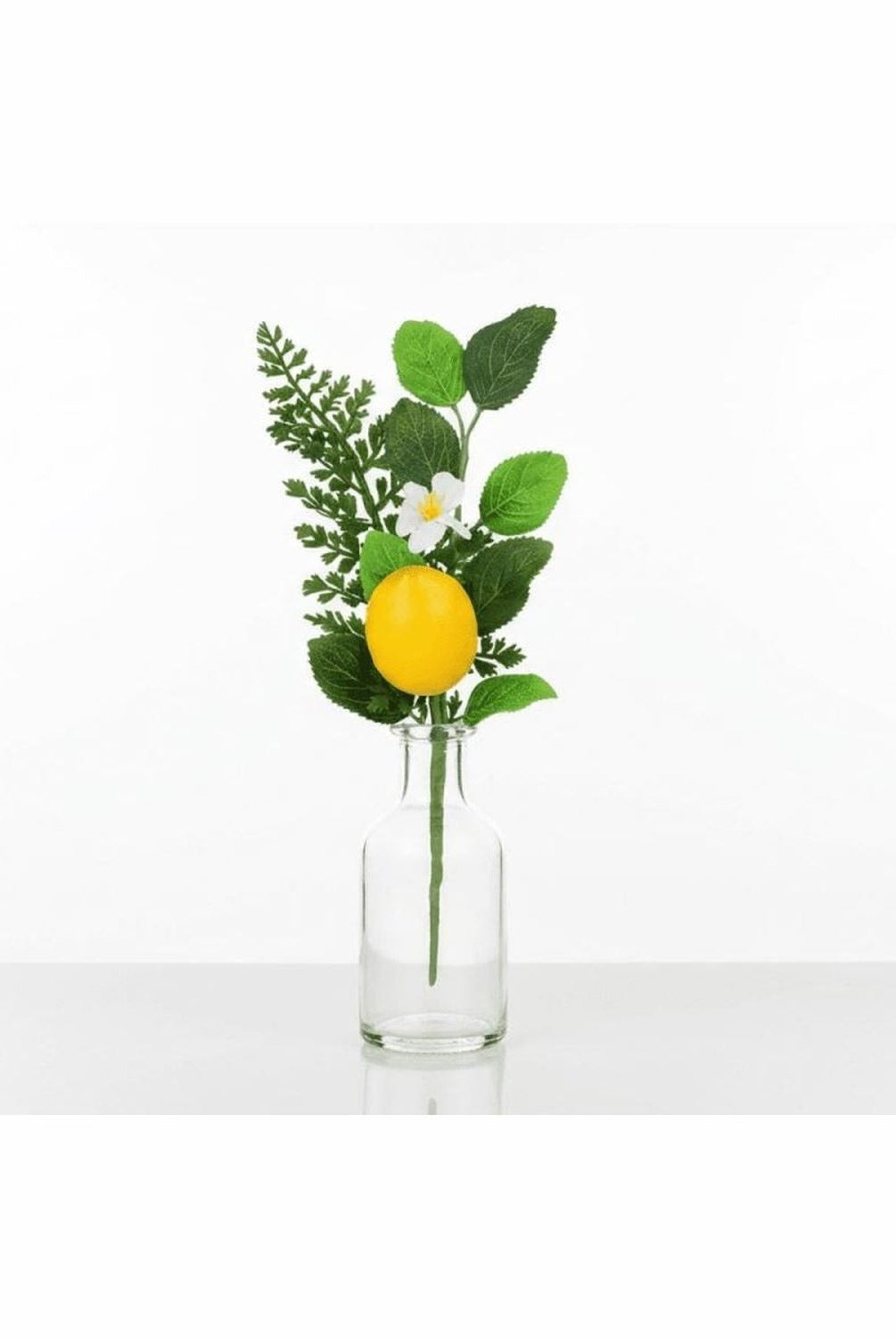 Shop For 10" Mixed Greenery Lemon Floral Stem Pick