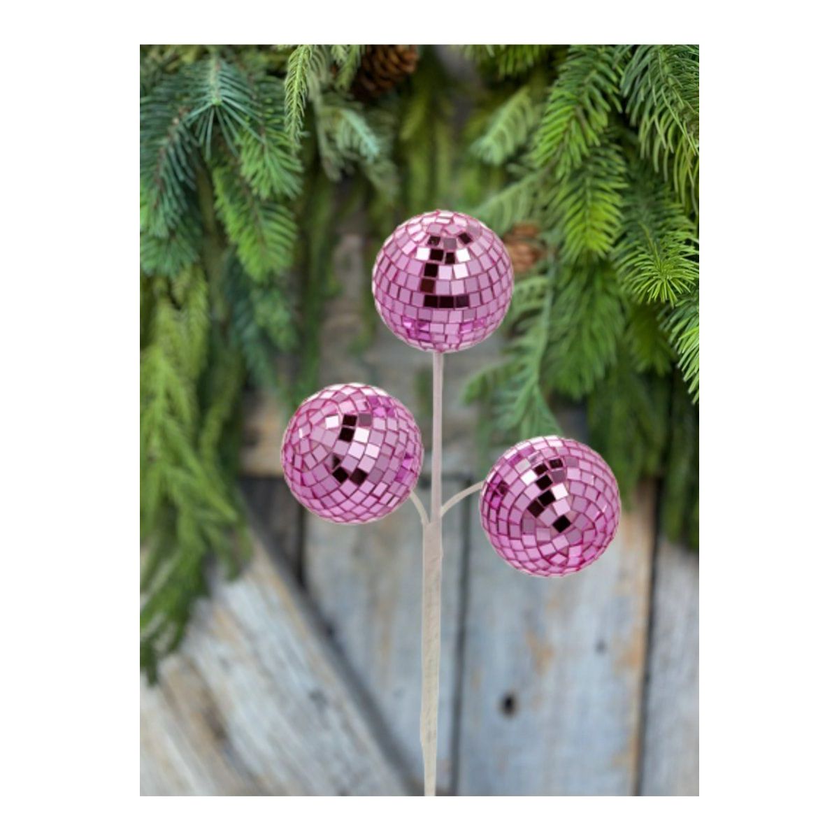 Shop For 10" Pink Disco Ball Holiday Spray at Michelle's aDOORable Creations