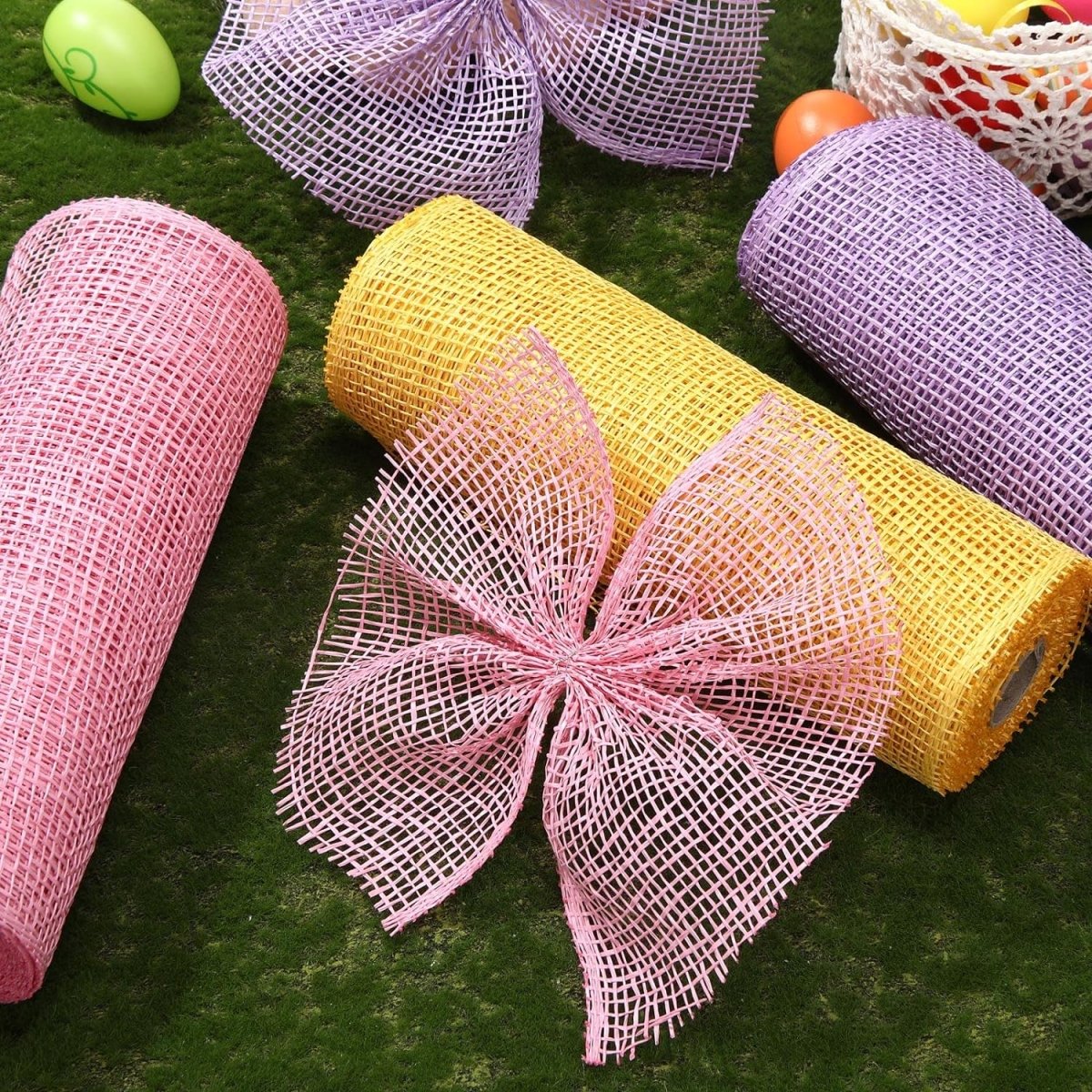 Shop For 10" Poly Burlap Mesh Ribbon: Pink at Michelle's aDOORable Creations