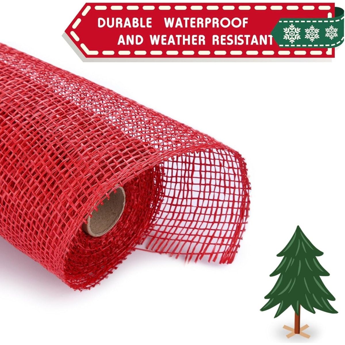 Shop For 10" Poly Burlap Mesh Ribbon: Red at Michelle's aDOORable Creations