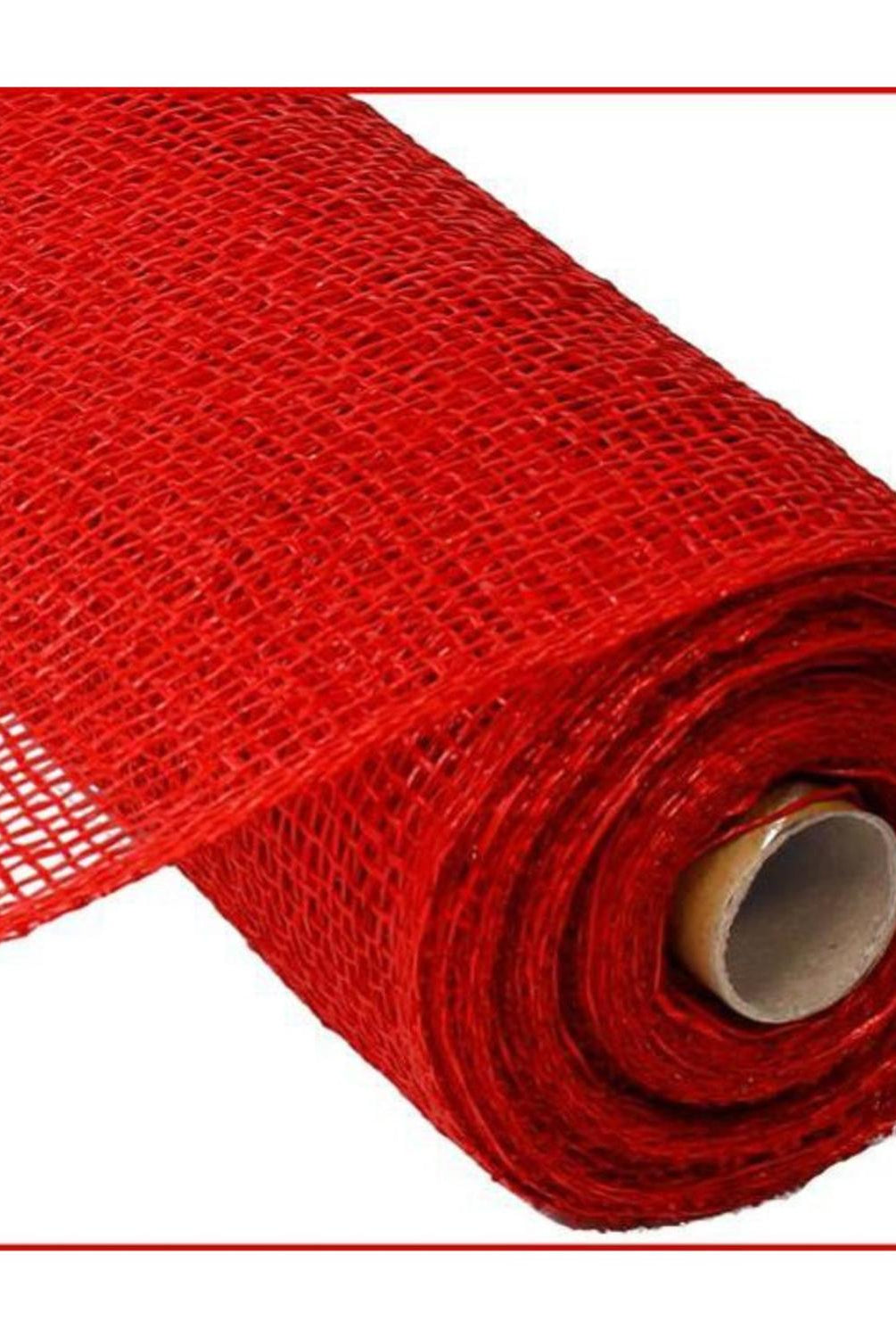 10" Poly Burlap Mesh Ribbon: Red
