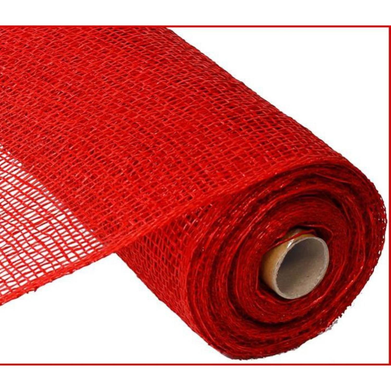Shop For 10" Poly Burlap Mesh Ribbon: Red