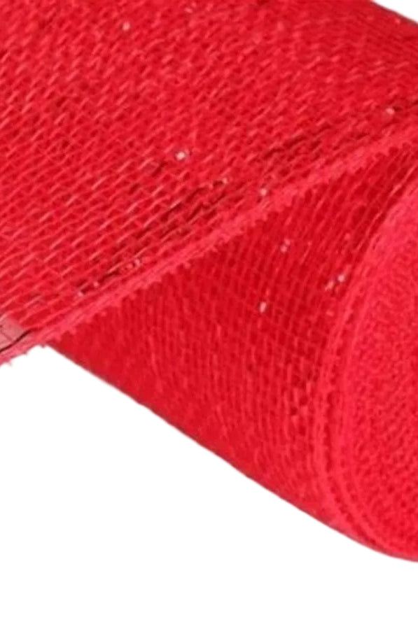 10" Poly Deco Mesh: Metallic Red